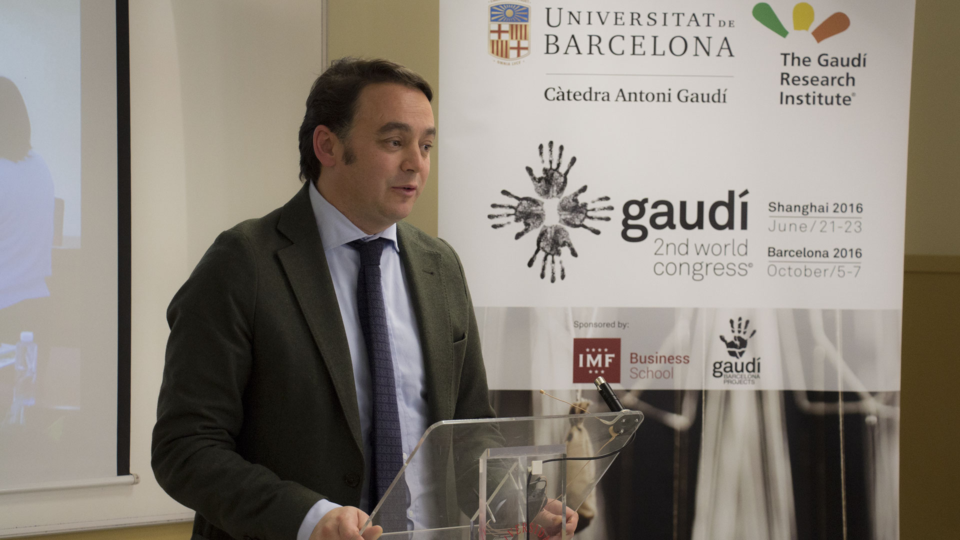 Carlos Martínez en el patrocinio IMF Business School a Cátedra Gaudí