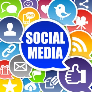 Social Media Background with Speech Bubbles