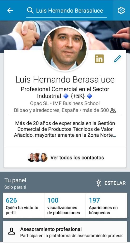 Perfil Linkedin customer centric