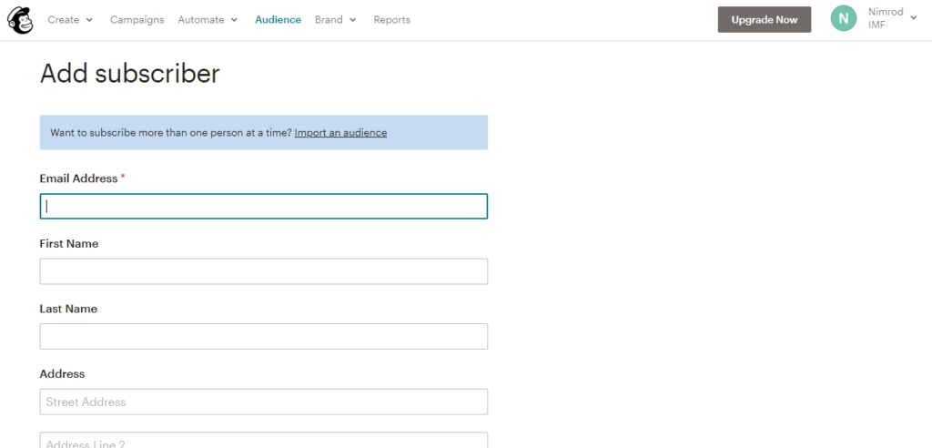 mailchimp guia para principiantes