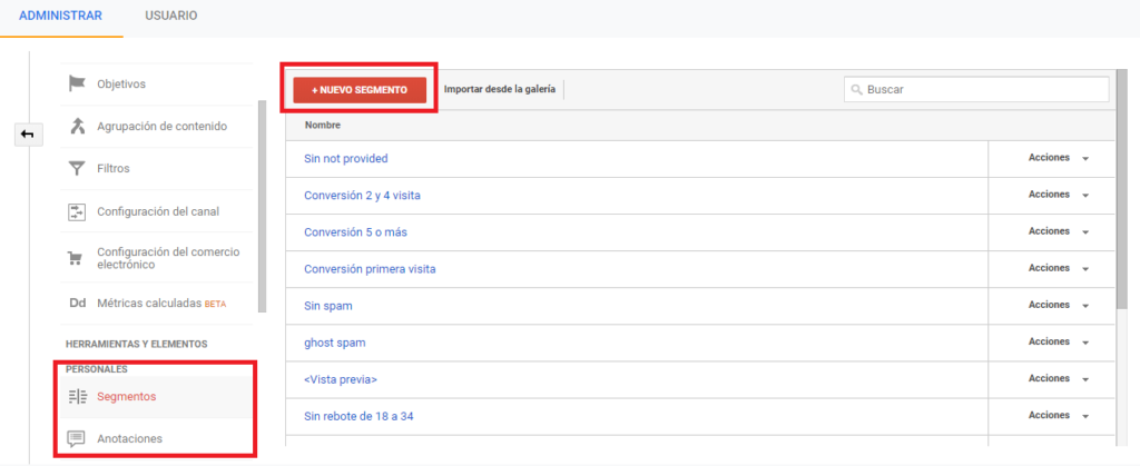 segmentacion google analytics